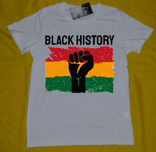 Black History Flag and Fist T-Shirt